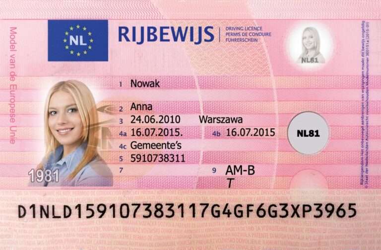 Kaufen Sie einen echten niederländischen Führerschein